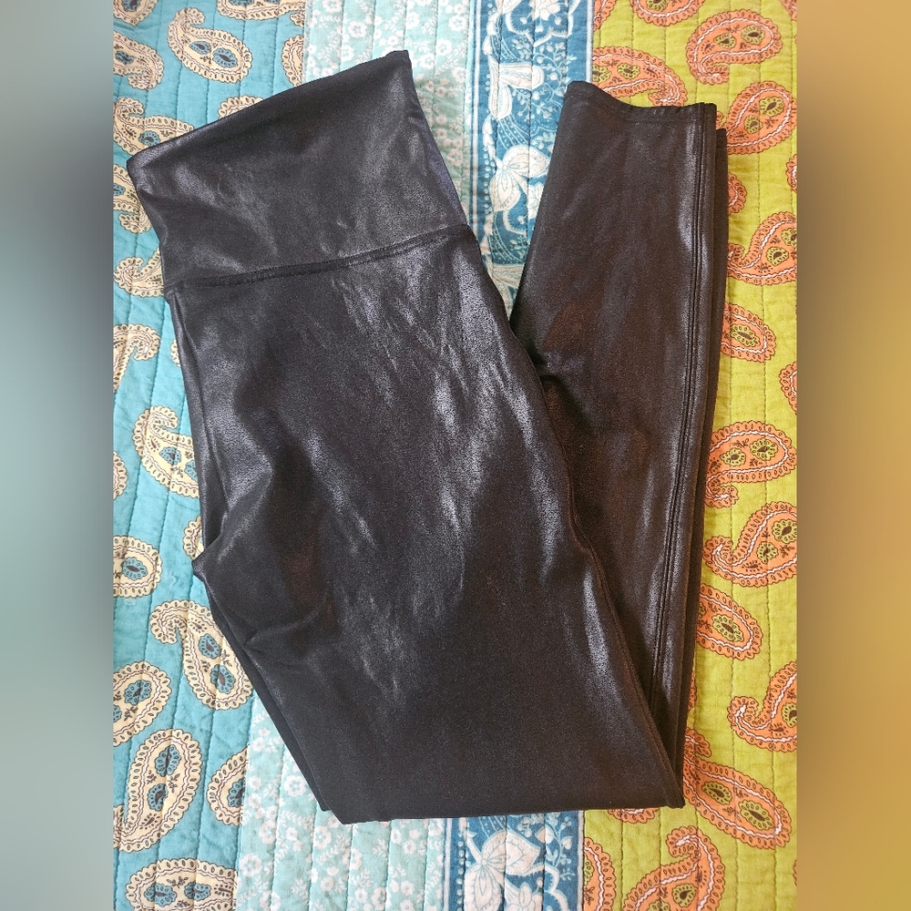 Spanx Faux Leather Leggings - Size 1X